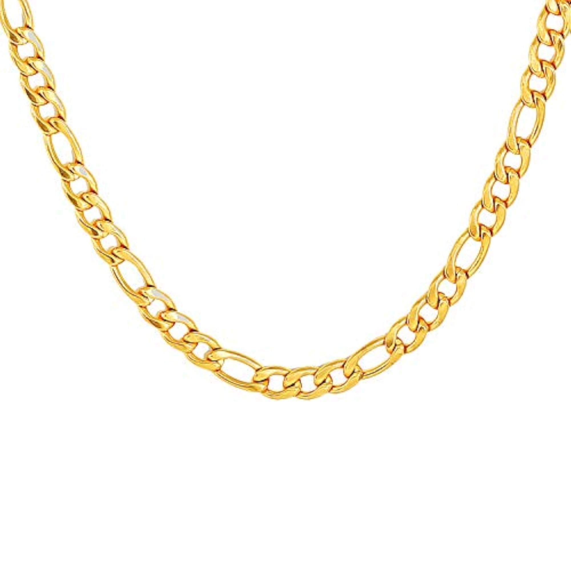 Men's Pure Stainless Steel Long Gold Necklace, Stylish